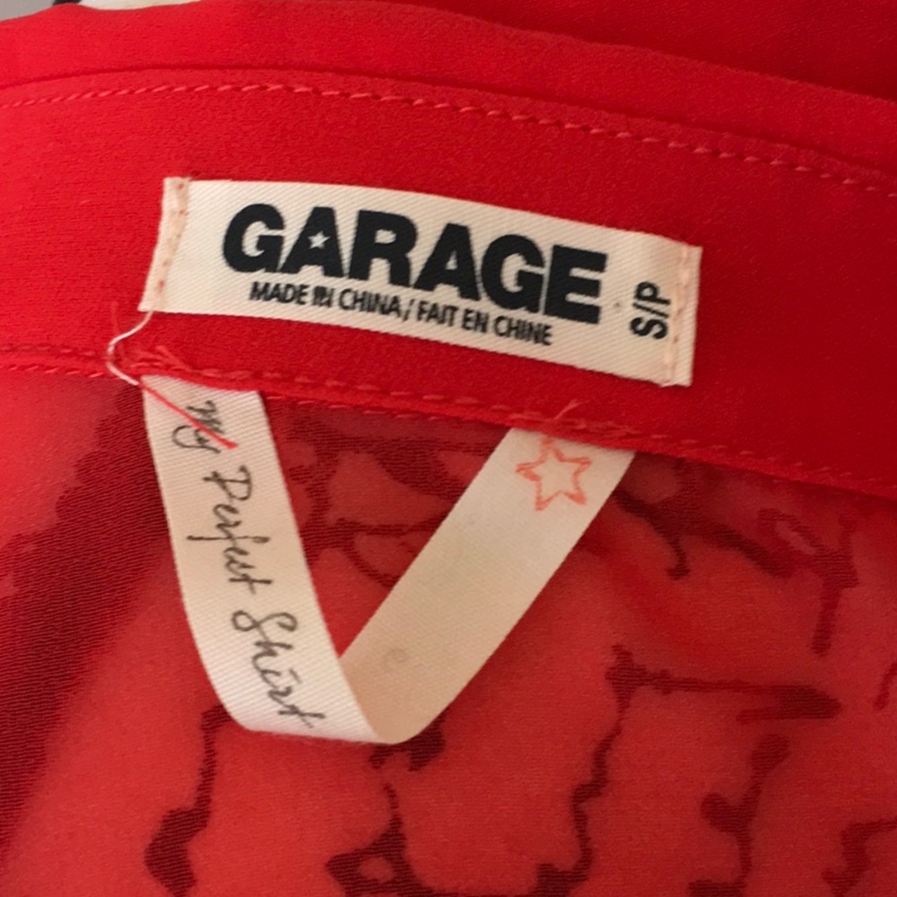Garage Red Button Up - image 6